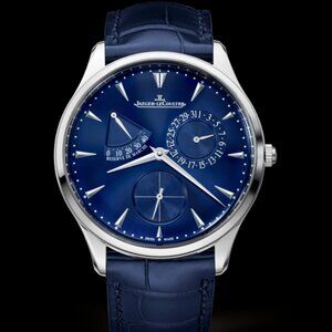 JLC Q1378480 Master Ultra Thin Réserve de Marche Azurite Blue Edition Stainless